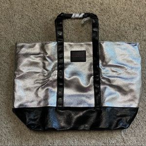 Victoria’s Secret Silver/Black Foil Style Tote Bag